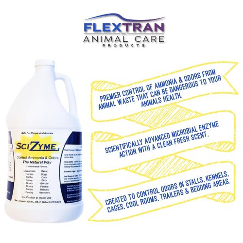  SciZyme - Fresh 500 Concentrate - Enzyme Based Eliminator and Control Odors and Ammonia in Cooler Rooms, Barns, Trailers, Kennels, Concrete (1 Gallon)