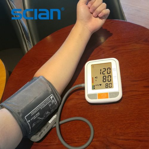  Scian LD-576 Talking Blood Pressure Monitor Kit with Upper Arm Cuff,FDA Certified Digital BP Machine with 2 Language Automatically Measure Pulse Diastolic Systolic with Large Backl