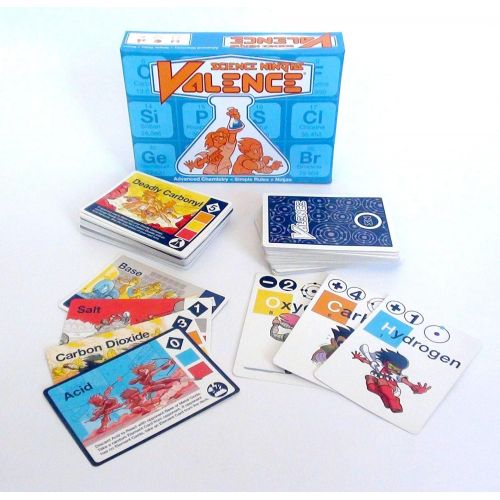  Science Ninjas : Valence Card Game- Advanced Chemistry + Simple Rules + Ninjas! Teach Kids How Molecules Form and Chemicals Interact!