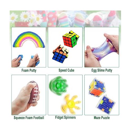  Scientoy Fidget Toy Set, 35 Pcs Sensory Toy for ADD, OCD, Autistic Children, Adults, Anxiety Autism to Stress Relief and Anti Anxiety with Motion Timer, Perfect for Classroom Reward with Gift Box