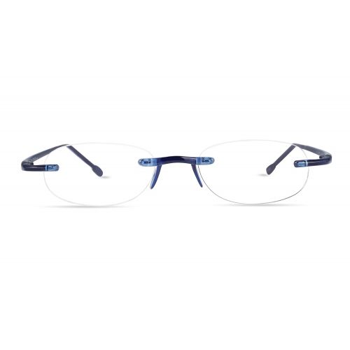  Scojo New York Gels - Lightweight Rimless Fashion Readers - The Original Reading Glasses for Men and Women - Cobalt Blue