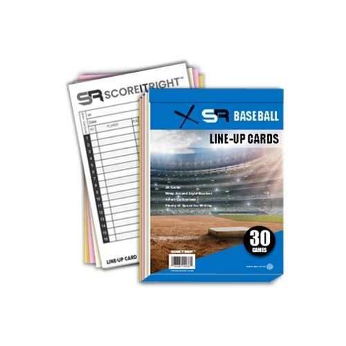  Score It Right Baseball/Softball Lineup Cards ? 16 Player Book Format Lineup Cards for 30 Games ? Flipbook Carbonless 4 Part Form ? Time Saving and Practical Baseball Coaching Acce