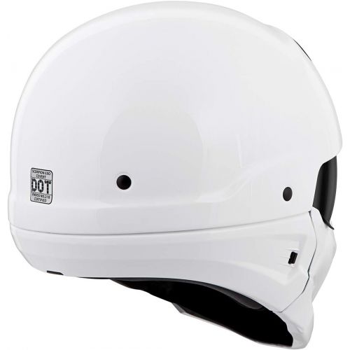  Scorpion Covert Open-Face Solid Helmet Gloss Street Bike Motorcycle Helmet - WhiteMedium