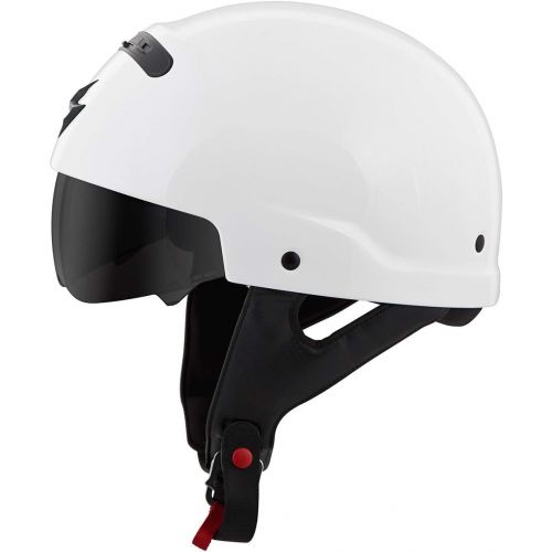  Scorpion Covert Open-Face Solid Helmet Gloss Street Bike Motorcycle Helmet - WhiteMedium