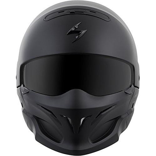  ScorpionExo Covert Unisex-Adult Half-Size-Style Matte Black Helmet (Matte Black, Large) (COV-0105)