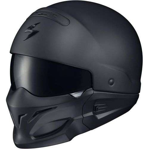  ScorpionExo Covert Unisex-Adult Half-Size-Style Matte Black Helmet (Matte Black, Large) (COV-0105)