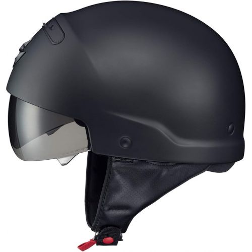  ScorpionExo Covert Unisex-Adult Half-Size-Style Matte Black Helmet (Matte Black, Large) (COV-0105)