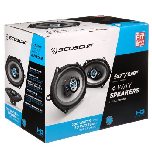  Scosche HD57684SD - 5x7/6x8 4-Way Car Speakers (Pair)