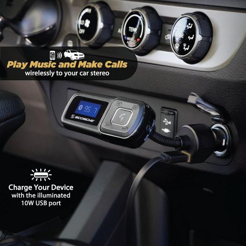  Scosche SCOSCHE BTFM BTFREQ Universal Bluetooth Hands-Free Car Kit with Digital FM Transmitter and 10-Watt USB Car Charger - Black