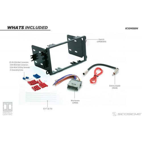  [아마존베스트]Scosche Install Centric ICGM8BN 1992-12 Double Din Complete Installation Kit