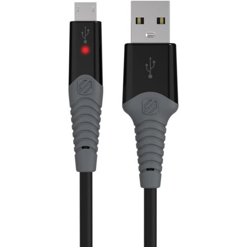  SCOSCHE StrikeLine LED 6 Rugged Charge & Sync Cable for Micro USB Devices - Black