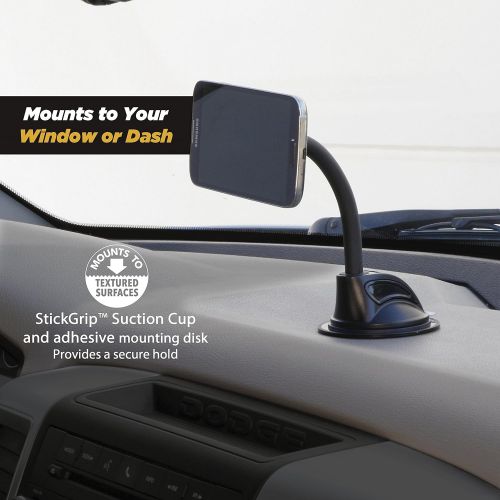  Scosche MAGWDM MagicMount Magnetic Suction Cup Phone Mount for Car, Black