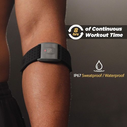  Scosche RHYTHM+ Heart Rate Monitor Armband - Optical Heart Rate Armband Monitor With Dual Band Radio ANT+ and Bluetooth Smart