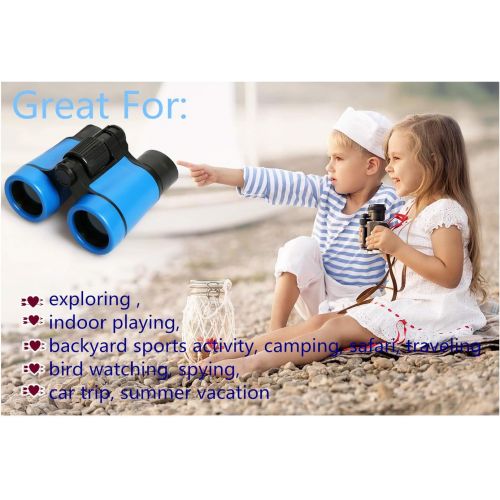  [아마존베스트]Scotamalone Kid Binoculars Shock Proof Toy Binoculars Set - Bird Watching - Educational Learning - Hunting - Hiking - Birthday Presents -Gifts for Children (color2)