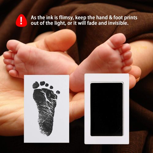 Scotamalone Baby Inkless Footprint Kit Handprint Pet Paw Print Kit Ink Pads 2 Packs Non-Toxic Safe and Clean-Touch for Family Keepsake Baby Shower Gift and Registry