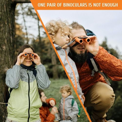  [아마존베스트]BeBison Binoculars for Kids and Adults - 8x21 High Resolution Real Optics - Compact Folding Shockproof Kids Binoculars for Bird Watching - Spy Games - Outdoor Play for Boys and Gir