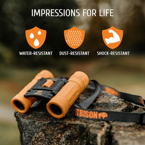  [아마존베스트]BeBison Binoculars for Kids and Adults - 8x21 High Resolution Real Optics - Compact Folding Shockproof Kids Binoculars for Bird Watching - Spy Games - Outdoor Play for Boys and Gir