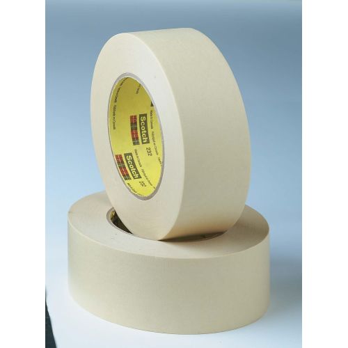  Scotch High Performance Masking Tape 232 Tan, 48 mm x 55 m (Case of 24)