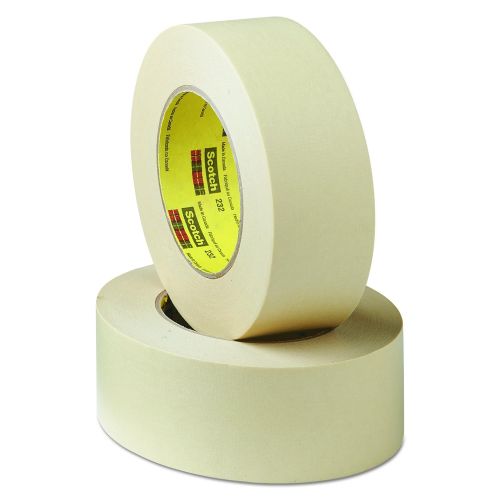  Scotch High Performance Masking Tape 232 Tan, 48 mm x 55 m (Case of 24)