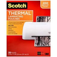 [아마존베스트]Scotch Brand Scotch Thermal Laminating Pouches, 8.9 x 11.4-Inches, 3 mil thick, 200-Pack, Clear (TP3854-200)