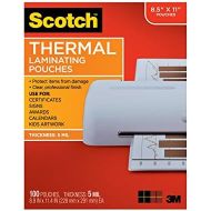 [아마존베스트]Scotch Brand Scotch Thermal Laminating Pouches, 8.9 x 11.4-Inches, 5 mil thick, 100-Pack (TP5854-100),Clear