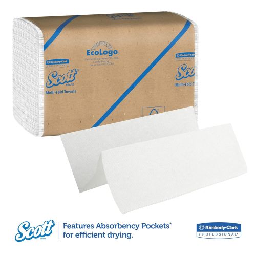  [아마존 핫딜]  [아마존핫딜]Scott Essential Multifold Paper Towels (01840) with Fast-Drying Absorbency Pockets, White, 16 Clips / Case, 250 Sheets / Clip, 4,000 Towels / Case