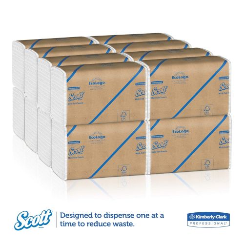  [아마존 핫딜]  [아마존핫딜]Scott Essential Multifold Paper Towels (01840) with Fast-Drying Absorbency Pockets, White, 16 Clips / Case, 250 Sheets / Clip, 4,000 Towels / Case