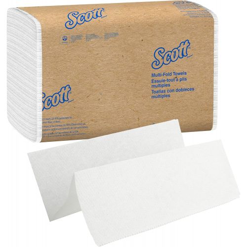  [아마존 핫딜]  [아마존핫딜]Scott Essential Multifold Paper Towels (01804) with Fast-Drying Absorbency Pockets, White, 16 Packs / Case, 250 Multifold Towels / Pack