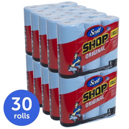  [아마존핫딜][아마존 핫딜] Scott Shop Towels Original (75143), Blue, 55 Sheets / Standard Roll, 30 Rolls / Case (10 Bundles of 3 Rolls), 1,650 Towels / Case