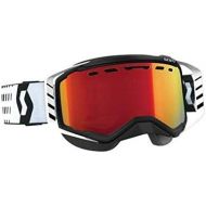 [아마존베스트]Scott Prospect Adult Snowmobile Goggles - Black/White/Red Chrome/One Size