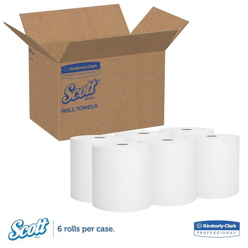  Scott 02000 Hard Roll Towels, 1.75 Core, 8 x 950ft, 1 34 Core, White