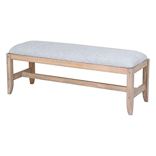  Scott Living Auburn White Washed Natural Finish Bench