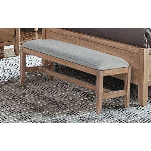  Scott Living Auburn White Washed Natural Finish Bench