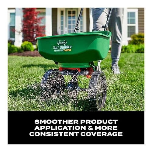  Scotts Turf Builder EdgeGuard Mini Broadcast Spreader for Seed,Fertilizer,Salt,Ice Melt, Holds up to 5,000 sq.ft. Product