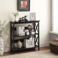 Scranton & Co 2 Shelf Bookcase in Glossy Black