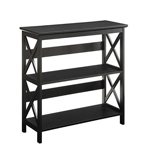  Scranton & Co 2 Shelf Bookcase in Glossy Black