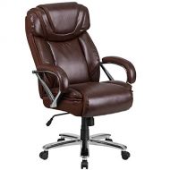 Scranton & Co Faux Leather Office Chair in Brown