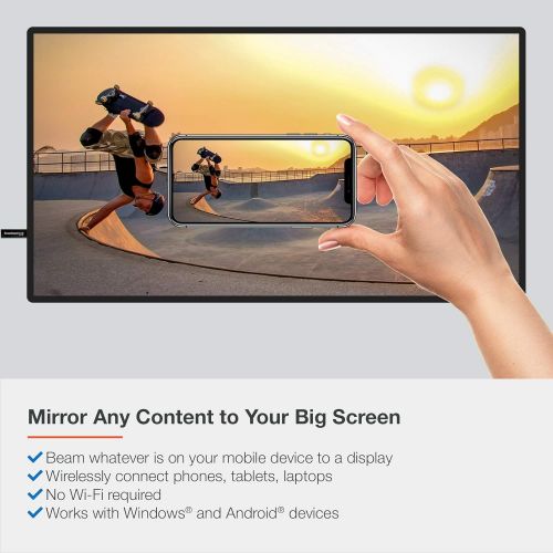  [아마존베스트]Actiontec ScreenBeam Mini2 Wireless Display Adapter/Receiver with Miracast (SBWD60A01) - Mirror Phone/Tablet/Laptop to HDTV, HDMI Connector, No Apps Required, Supports Select Andro