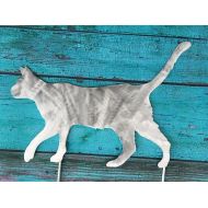 /ScreenDoorGrilles Kitty Cat Large Lawn Stake, 19 inch width, Yard Art, Aluminum, welded with stakes, Metal Cat Art, Yard Decoration, Cat Lover Gift
