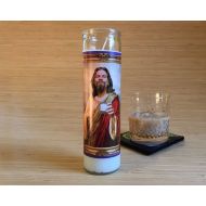 /ScreenMonsters Big Lebowski Dude Celebrity Prayer Candle - Movie Decor - Humor - Parody Art - 7 Day Candle