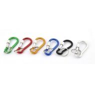 Screw Lock Gate Spring Key Ring Chain Carabiner Hooks Multicolor 6pcs by Unique Bargains