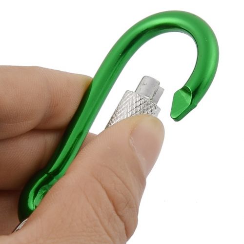  Screw Lock Gate Spring Key Ring Chain Carabiner Hooks Multicolor 6pcs by Unique Bargains