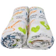 Scripture Strong 1 Samuel 1:27 | Best Muslin Baby Swaddle Blanket Gift Set | 100% Cotton Receiving...