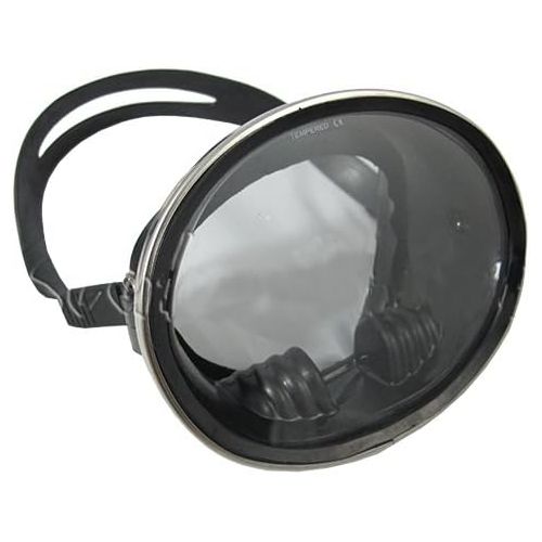  [아마존베스트]Scuba Choice Spearfishing Free Dive Stainless Steel Oval Shape Classic Rubber Mask