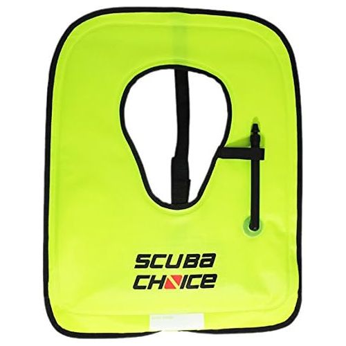  [아마존베스트]Scuba Choice Adult Neon Yellow Snorkel Vest with Name Box, X-Large