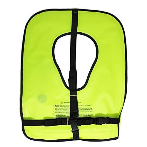  [아마존베스트]Scuba Choice Adult Neon Yellow Snorkel Vest with Name Box, X-Large