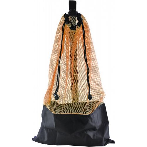  [아마존베스트]ScubaMax Mesh Bag Draw String w/Shoulder Strap (Orange, One Size)