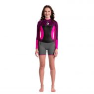 Scubadonkey 1.5 mm Neoprene Shorty Wetsuit for Women | Long Sleeve | for Surfing Scuba Diving Swimming Kayaking Snorkeling