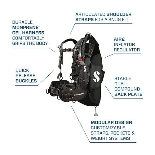 스쿠버프로 Scubapro Hydros Pro w/Air 2 Mens Scuba BCD