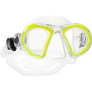 SCUBAPRO Sardine 2 Dual-Lens Dive Mask, Yellow with Clear Skirt